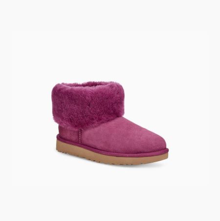 UGG Classic Mini Fluff - Boots Dame - Lyse Lilla (NO-T432)